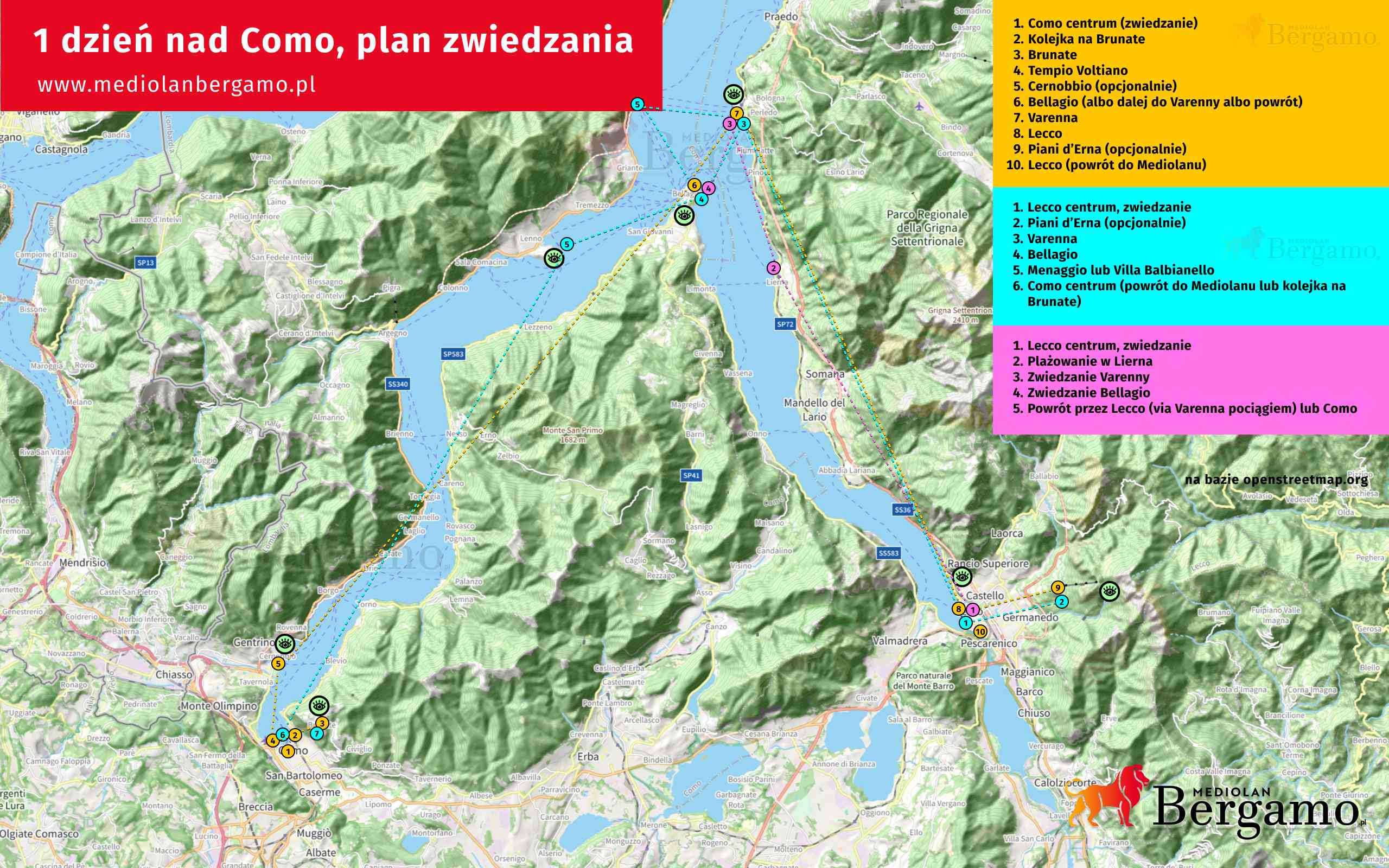 jeden dzien nad Como plan