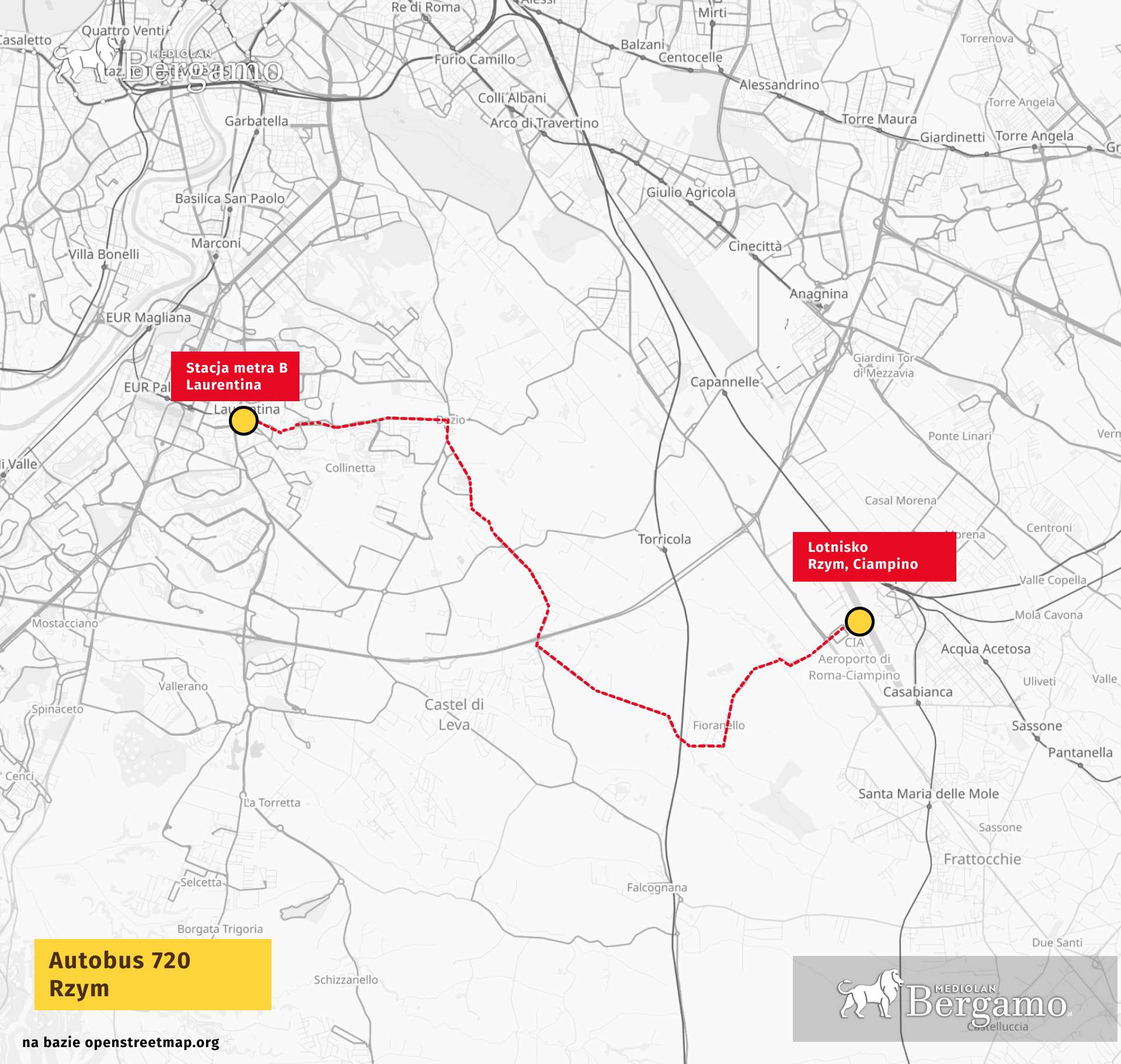 autobus 720 rzym mapa