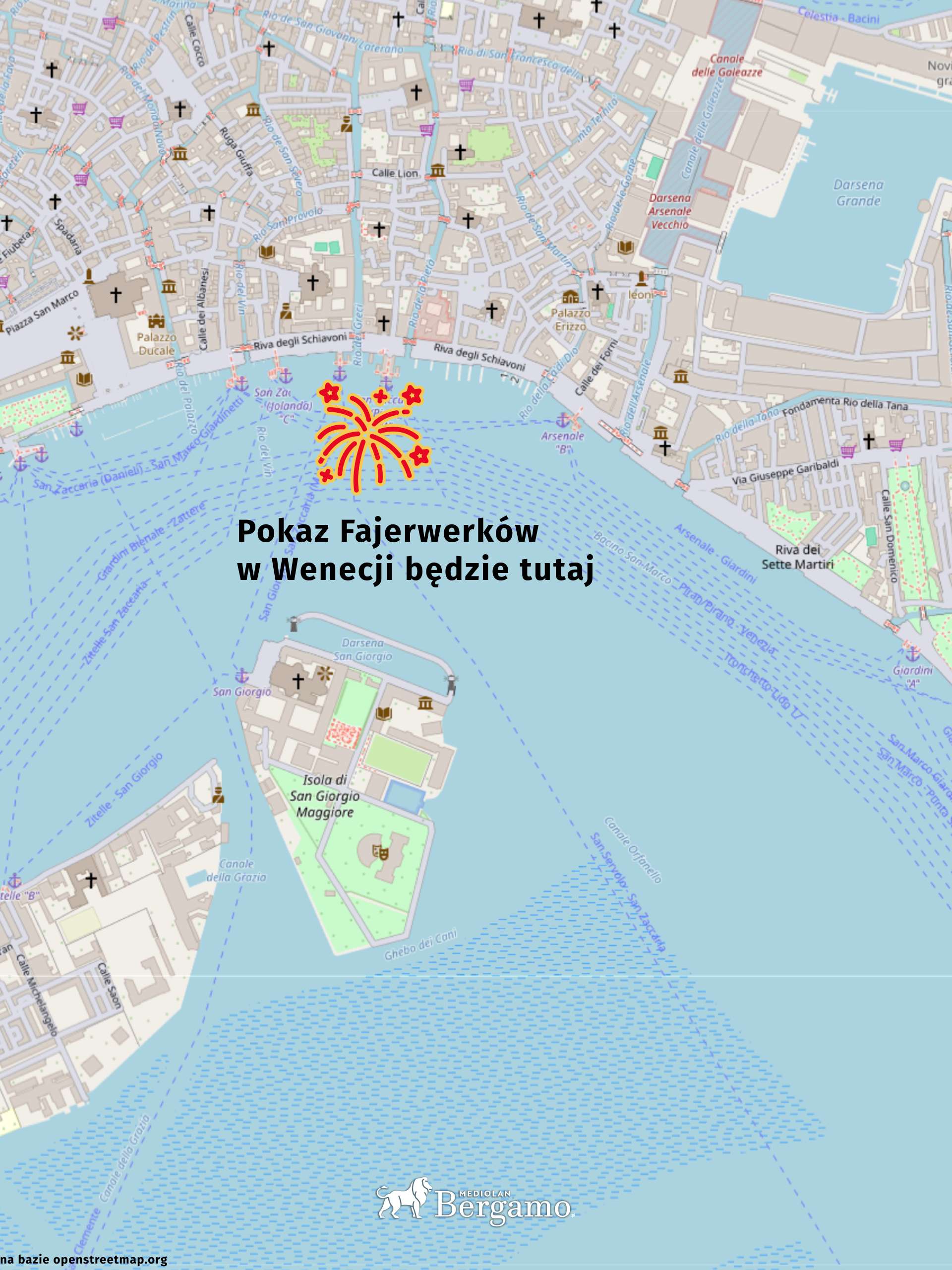 Fajerwerki na akwenie w Wenecji