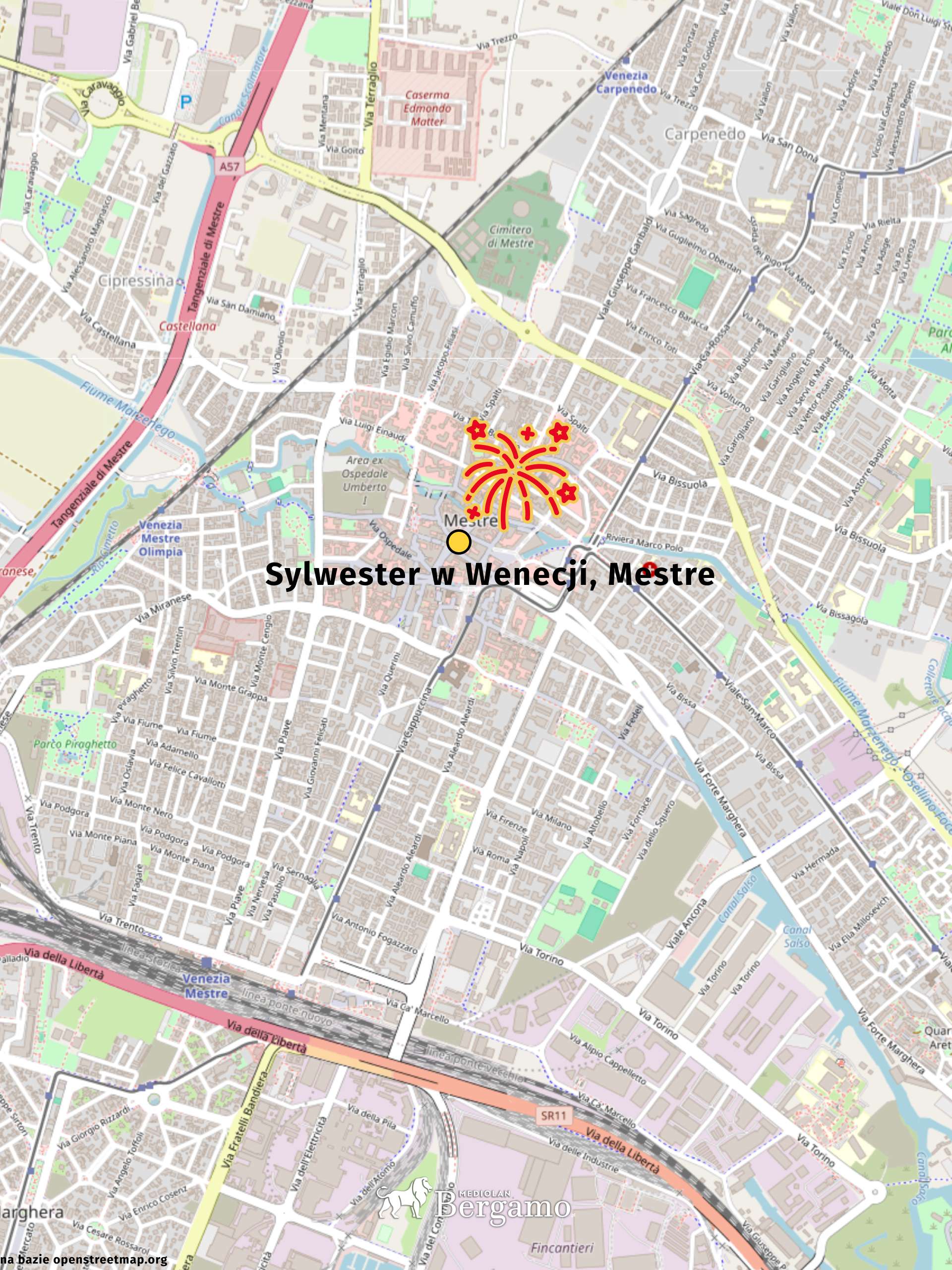 Miejsce Sylwestra w Wenecji, Mestre
