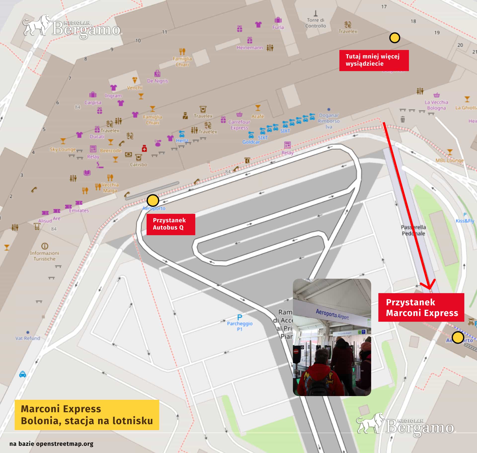 Marconi Express stacja na lotnisku