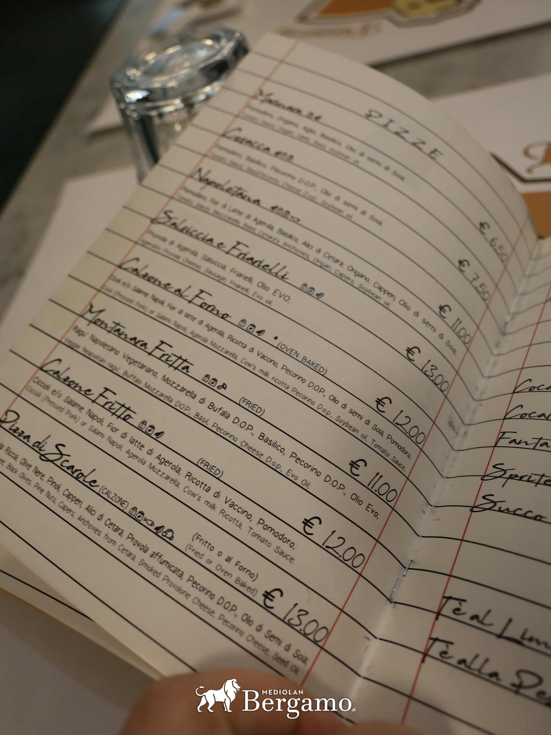 da michele menu ceny