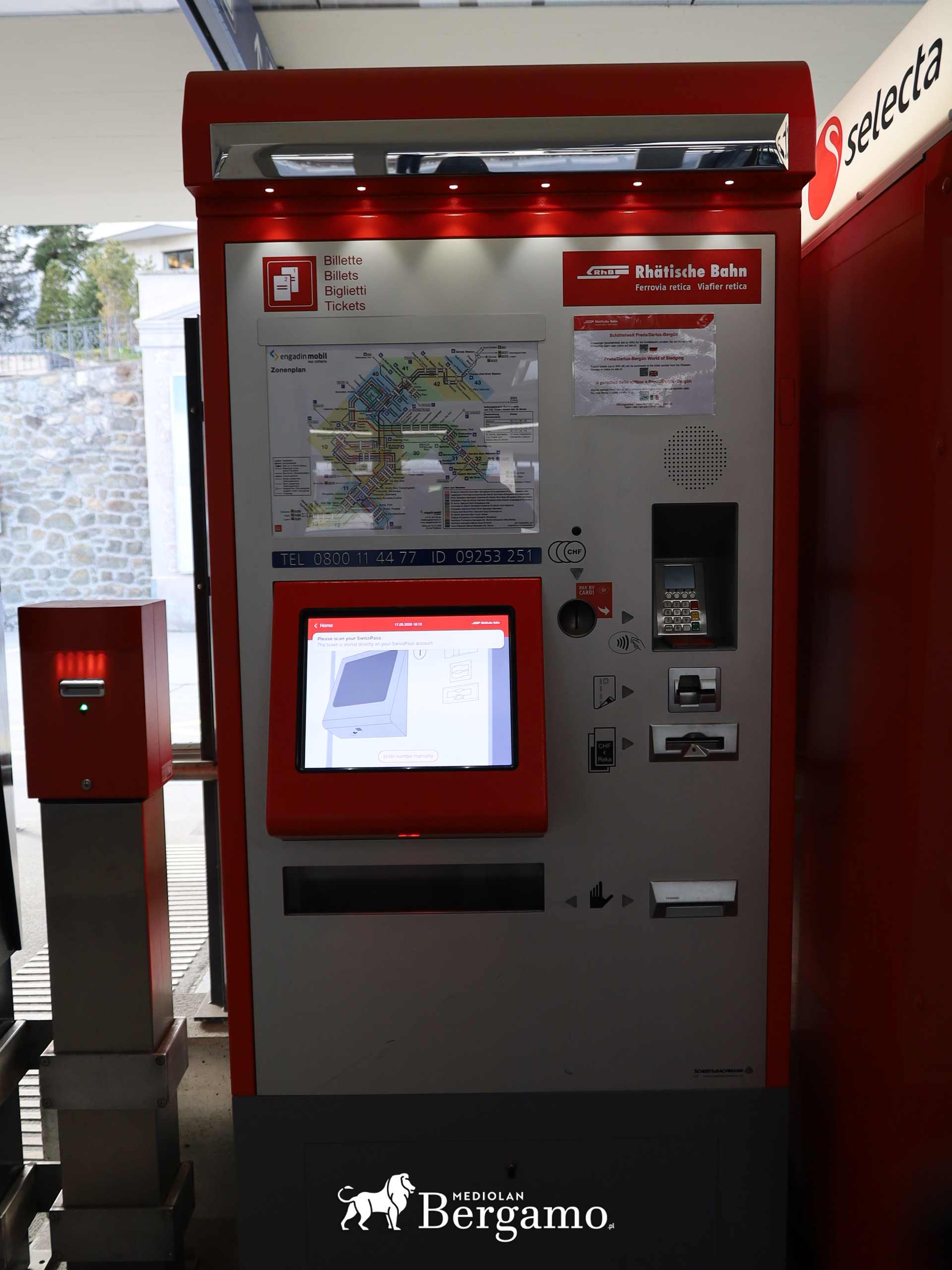 Automat biletowy kolei w Szwajcarii